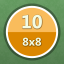 Solved 10 puzzles (8x8)