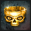 Gold skull
