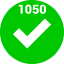 1050 points