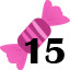 15 sweets collected.
