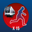 Run 15 times in the Métro Parisien district