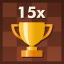 Win 15 times