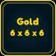 Gold 6 x 6 x 6