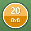 Solved 20 puzzles (8x8)
