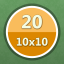 Solved 20 puzzles (10x10)