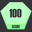 Scored 100 in Hexagon Mode