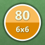 Solved 80 puzzles (6x6)