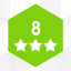 Level 8: 3 stars