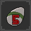 5 silver eggs