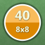Solved 40 puzzles (8x8)