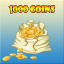 1000 coins collected