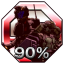 達成度９０％