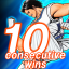 10 consecutive wins