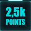 2,500 points