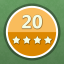 Solved 20 puzzles (4 stars)