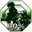 達成度８０％