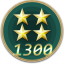 Get 1300 stars