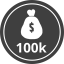 100 000 gold in the treasury