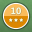 Solved 10 puzzles (3 stars)