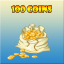100 coins collected