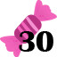 30 sweets collected.