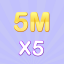 Score sequence: 5 times 5M