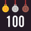 100 medals