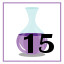 15 purple potions collected.