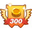 Total Coins Get From Game: 300