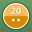 Solved 20 puzzles (2 stars)