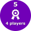 Win 5 games in 4 Players