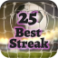 Best streak over 25