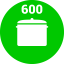 600 pots filled
