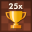 Win 25 times