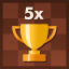 Win 5 times